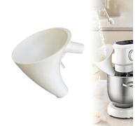 Flour Funnel for Kitchen Aid Mixer, Kitchen Aid Attachments for Mixers Accessories, Plastic Powder Funnel Stand Mixer Attachment with Easy-Pour Funnels Attachment, Prevents Spills and Messes (White)