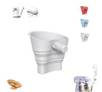 Flour Funnel for Kitchen Aid Mixer, Mess-Free Flour Funnel, Spill-Proof Stand Mixer Attachment, Fits Tilt-Head 4.5-5 Qt (KSM150), Easy Pouring Design, for Egg Liquid and Both F-lour