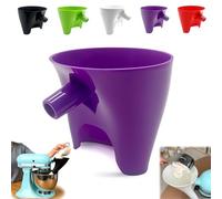 Flour Funnel for Kitchen Aid Mixer - Premium Kitchen Aid Flour Funnel Compatible with Artisan KSM150 & Bowl-Lift Stand Mixers,Anti-Splash Guided Pouring,Reduces Splash and Waste (Purple)