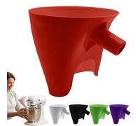 Flour Funnel for Kitchen Aid Mixer, Stand Mixer Attachment, Mess Free Guided Pouring, Baking Accessory for Baking Cooking Prep, Easy To Use and Clean (Red)