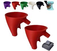 Flour Funnel for Kitchen Aid Mixer, Stand Mixer Attachment, Plastic Powder Funnel with Easy-Pour, Diameter Enables Guided Pouring for Both Flour and Egg Liquid, Easy Pouring Design(2PCS-Red)