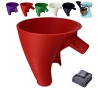 Flour Funnel for Kitchen Aid Mixer, Stand Mixer Attachment, Plastic Powder Funnel with Easy-Pour, Diameter Enables Guided Pouring for Both Flour and Egg Liquid, Easy Pouring Design(Red)