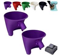 Flour Funnel for Kitchen Aid Mixer, Stand Mixer Attachment, Plastic Powder Funnel with Easy-Pour, Diameter Enables Guided Pouring for Both Flour and Egg Liquid, Easy Pouring Design(2PCS-Purple)