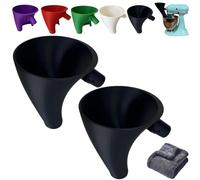 Flour Funnel for Kitchen Aid Mixer, Stand Mixer Attachment, Plastic Powder Funnel with Easy-Pour, Diameter Enables Guided Pouring for Both Flour and Egg Liquid, Easy Pouring Design(2PCS-Black)