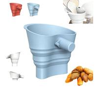 Flour Funnel for Kitchen Mixer, Flour Funnel Stand Mixers Attachment for 5QT Tilt-Head Stand Mixer, Foldable Silicone Powder Funnels Accessories Baking Tool for Egg Liquid Flours (Blue)