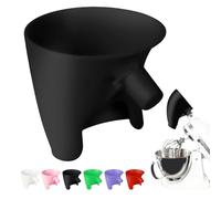 Flour Funnel for Kitchen Stand Mixer Attachment, Plastic Funnel with Easy-Pour for Egg Liquid and Both Flour(Black)