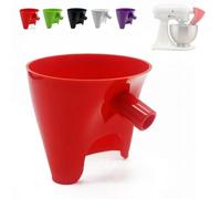 Flour Funnel for Kitchen Stand Mixer, Plastic Funnel with Easy-Pour Attachment Fits KSM150 5-Quart Tilt-Head Mixers(RED1PCS)