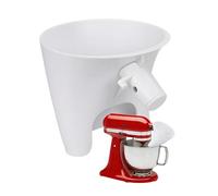 Flour Funnel for KitchenAid 4.5-5 Quart Tilt-Head Stand Mixers Artisan & Classic Series by MMOBIEL - Anti-Splash Attachment, Hands-Free, Easy Pour, Durable, Dry & Liquid Ingredients - Dishwasher Safe