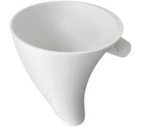 Flour Funnel for KitchenAid Stand Mixer, White Plastic Feed Attachment, Tilted Outlet, Splash Guard, Easy Clean, Streamlined Funnel for Baking and Cooking, Smooth Ingredient Pouring
