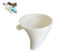 Flour Funnel Stand Mixer Attachment, Funnel Attachment for Kitchen Baking, Home Supplies for Dough Mixing Batter Tool Pastry Chefs Bread Makers Preparing Cooking Enthusiasts (White)