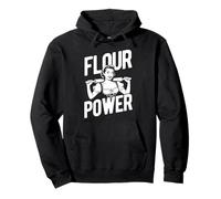 FLOUR POWER Baking Humor Pullover Hoodie