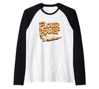 Flour Power Bread Baking Cakes Raglan Baseball Tee