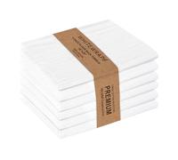 Flour Sack Towels| Tea Towel for Crafts| Kitchen Dish Cotton Blank Towel for Embroidery|Baking Bread Proofing Linen Cover| Super Absorbent Quick Dry| 6 Pack 18"x28" White