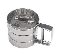 Flour Sieve - Stainless Steel Hand Shaker, Semi-Automatic Powder Separator, Reusable Mesh Strainer Cup with Release Handle for Baking in the Restaurant at Home