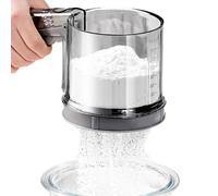 Flour Sifter,Automatic Small Baking Sieve | Semi-Automatic Sieve Stainless Steel Duster for Restaurant Utensil Home Kitchen Cakes Sugar Cooking