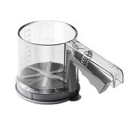 Flour Sifter, Fine Mesh Baking Sieve, Stainless Steel Semi Automatic Sugar Duster, Lightweight Cake Powder Shaker, 3 Cup Capacity for Home Kitchen Cooking and Restaurant Baking, 21 x 11 cm