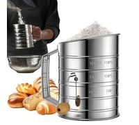 Flour Sifter for Baking | Stainless Steel 3 Cups Flour Sifter for Baking,Dishwasher Safe Kitchen Sifting Tool Powdered Sugar Shaker for Pastries Pies Cakes Desserts Bread Cupcakes