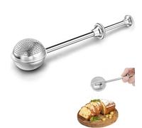 Flour Sifter Stainless Steel Powdered Sugar Shaker Duster Flour Powder Filter Spoon Flour Sieve Bakers Dusting Wand for Baking Sifting Sugar Spices