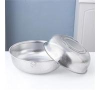 Flour Sifter Stainless Steel Rice Basket Strainer Washing Bowl Fine Mesh Strainer Colander Vegetables Fruit Washing Basket Sieve Bowl Colande Sieve Stainless Steel(Single Sing,16.5cm)