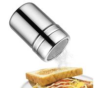 Flour Sugar Salt Shaker | Stainless Steel Salt and Pepper Shakers Set | Icing Sugar Salt Cocoa Flour Coffee Shaker Sifter | Fine Mesh Flour Duster with Lid for Cooking Kitchen Baking
