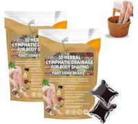 Flouris 30-Herb Detox Foot Bath Beads,Herbal Detox&Shaping Cleansing Foot Soak Beads,Herbal Detox Foot Soak Beads,Detoxing Herbs Foot Soak Beads for Relaxing and Soothing Body Sore Tired (2 Box)