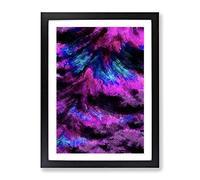 Flourish Abstract Framed Print | A2 Black Framed Wall Art | Ready to Hang | Abstract Fantasy Picture | Living Room Bedroom Lounge Office