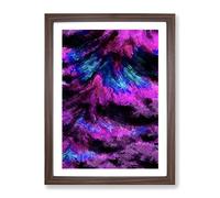 Flourish Abstract Framed Print | A3 Walnut Framed Wall Art | Ready to Hang | Abstract Fantasy Picture | Living Room Bedroom Lounge Office