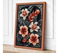 Flourish Botanical Canvas Wall Art Print 18x12 Inch