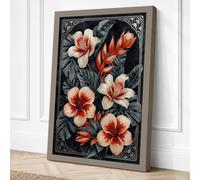 Flourish Botanical Canvas Wall Art Print 18x12 Inch