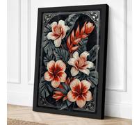 Flourish Botanical Canvas Wall Art Print 24x16 Inch