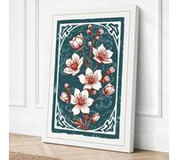 Flourish Botanical Canvas Wall Art Print 24x16 Inch