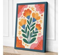 Flourish Botanical Canvas Wall Art Print 24x16 Inch