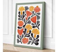Flourish Botanical Canvas Wall Art Print 36x24 Inch