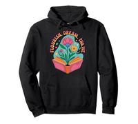 Flourish Dream Thrive Book Floral Uplifting Kindness Thrive Pullover Hoodie
