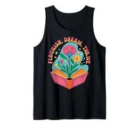 Flourish Dream Thrive Book Floral Uplifting Kindness Thrive Tank Top