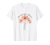 Flourish Like A Flower Psalm 103:15 Christian Floral Design T-Shirt