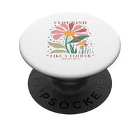 Flourish Like A Flower Psalms 103:15 Christian Floral Art PopSockets Adhesive PopGrip