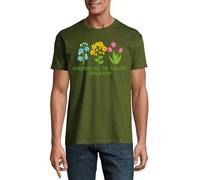 Flourish Like The Flowers Psalm 103 15 Crew Neck Cotton Men's T-Shirt Hunter Green Small