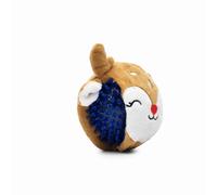Flourish Pets 2 in 1 Christmas Multi-Layer Chew Toy for Active Dogs | Non-Toxic BPA Free Double Stitched Soft Fabric and Long-Lasting Dog Plush Toys (Reindeer Prancer 3.5")