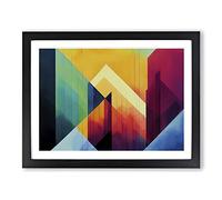 Flourishing Abstract Art H1022 Framed Print for Living Room Bedroom Home Office Décor, Wall Art Picture Ready to Hang, Black A3 Frame (46 x 34 cm)