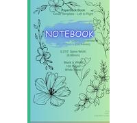 Flourishing Blooms: A Beautifully Designed Notebook with Floral Line Art and Green Accents for Women Who Love Nature's Flowers