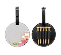 Flourishing Cinchona Flower Black Golf tee Storage Bag - Easy to Carry Around and More efficient in Playing Golf