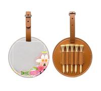 Flourishing Cinchona Flower Brown Golf tee Storage Bag - Easy to Carry Around and More efficient in Playing Golf