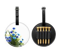Flourishing Cornflower Flowers Black Golf tee Storage Bag - Easy to Carry Around and More efficient in Playing Golf
