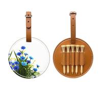 Flourishing Cornflower Flowers Brown Golf tee Storage Bag - Easy to Carry Around and More efficient in Playing Golf