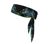 Flourishing Cornflower Flowers Sweat-Absorbing Sports Headband, Non-Slip and Adjustable, Running, Basketball, Yoga Sports Headband