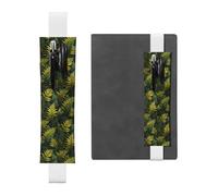 Flourishing Ferns Leather Pen Holder Bookmarks, Adjustable Diary Bookmarks, Perfect as Back-to-School or Christmas Gifts,