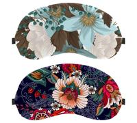 Flourishing Floral 2-Pack Light-Blocking Soft Breathable Eye Masks Sleep Mask Eye Patch