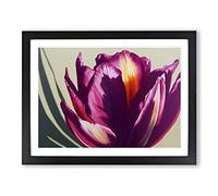 Flourishing Flower H1022 Framed Print for Living Room Bedroom Home Office Décor, Wall Art Picture Ready to Hang, Black A2 Frame (64 x 46 cm)