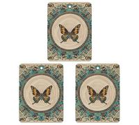 Flourishing Garden Butterfly Car Air Freshener, 3 Pcs Square Hanging Air Freshener Cards, Long Lasting Fragrance Scented Cards for Car, Home, Office White-style